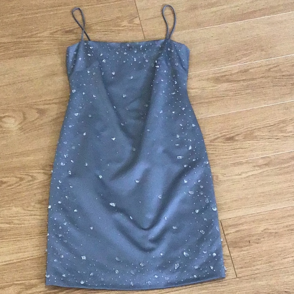 Laundry Shelli Segal cocktail rocks crystal dress New Years Eve